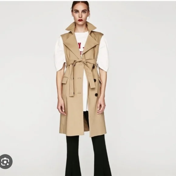 Zara sleeveless trench coat
